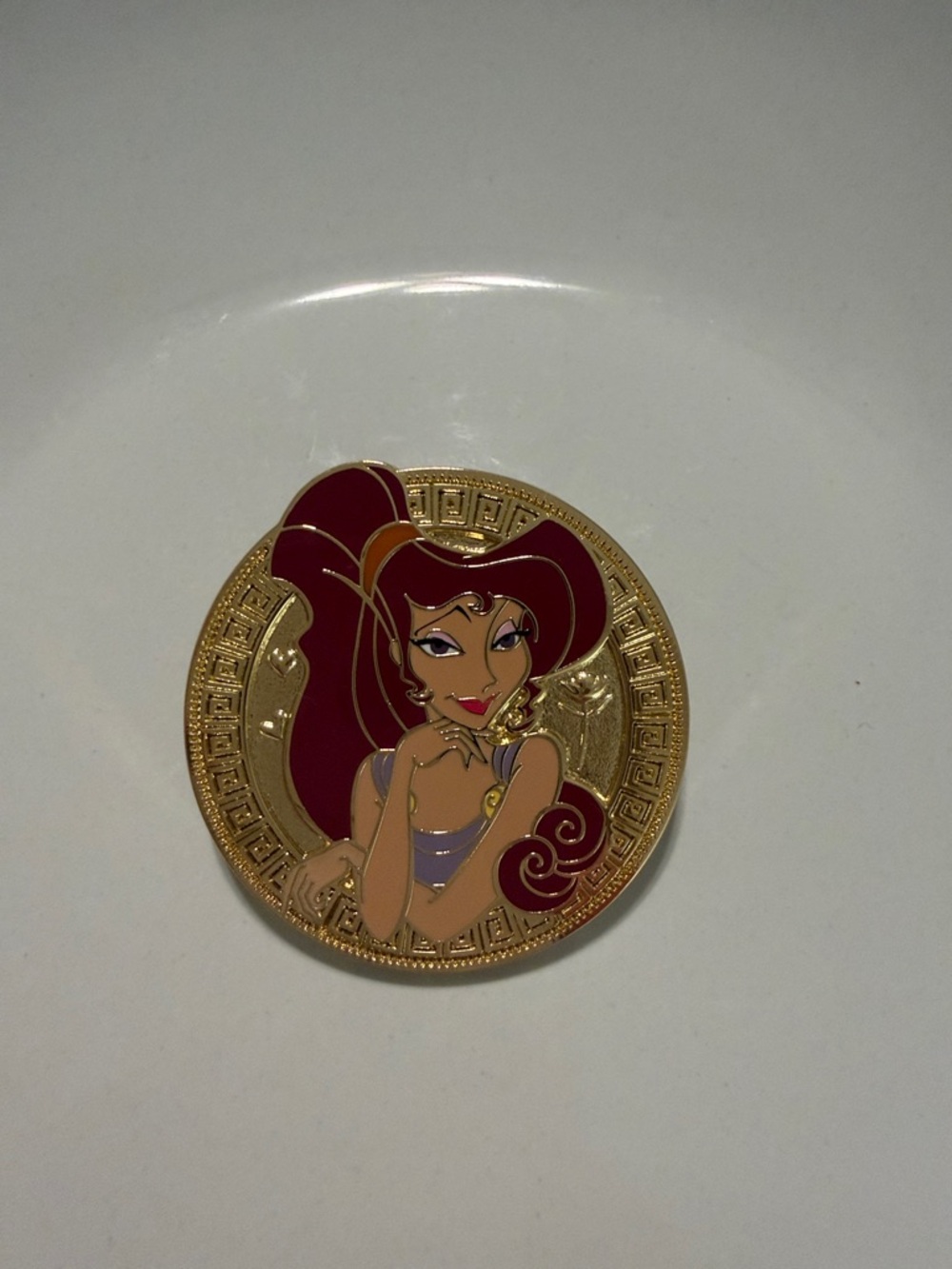 Disney Megara “Meg” pin from the Hercules Character Coins mystery set